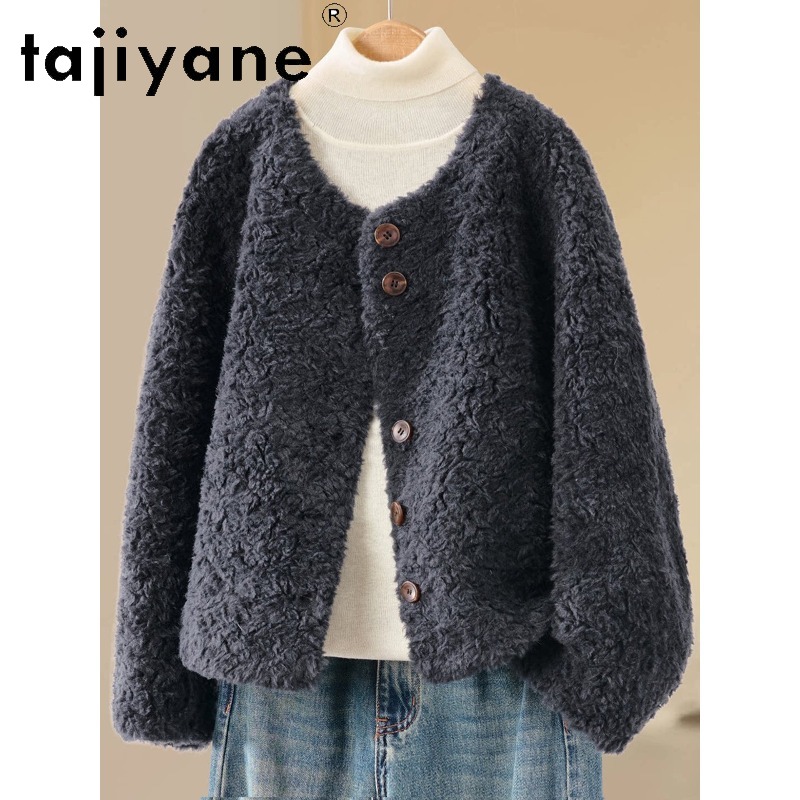 TAJIYANE 100% Wool Shearing Re - Wool Coat Peacoat ulasan dan harga