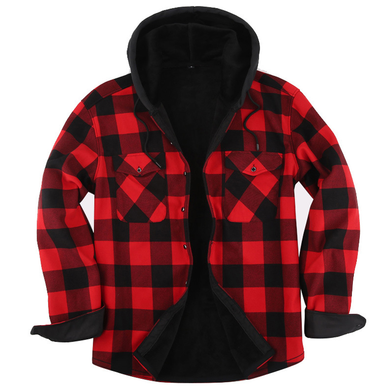 2023 New Autumn And Winter Men - Flannel Shirt Lined ulasan dan harga