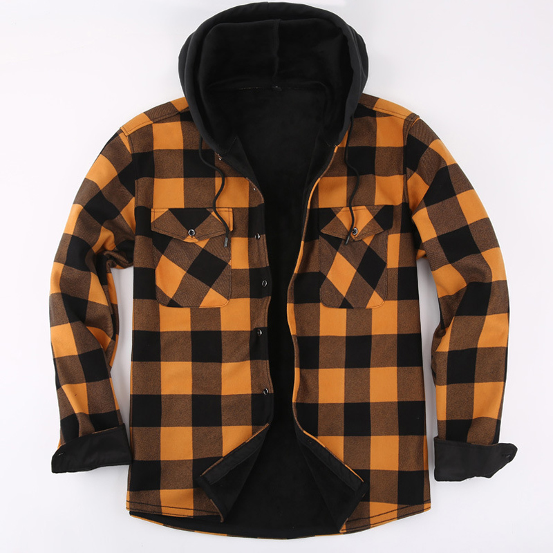 2023 New Autumn And Winter Men - Flannel Shirt Lined ulasan dan harga