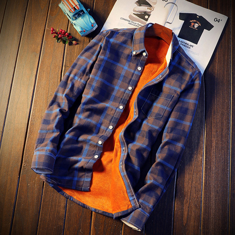 Camisa Masculina  Men Plaid Fl - Flannel Shirt Lined ulasan dan harga